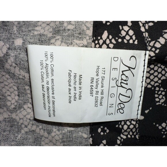 Kay Dee Designs Black Lace Floral Apron Retro Pin-Up Hostess Style Chic Kitchen - Picture 6 of 11